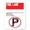 Signmission Fire Lane Emergency Access Route W/ No Parking Heavy-Gauge Alum Parking, 18" x 24", A-1824-24016 A-1824-24016 - alternate 1